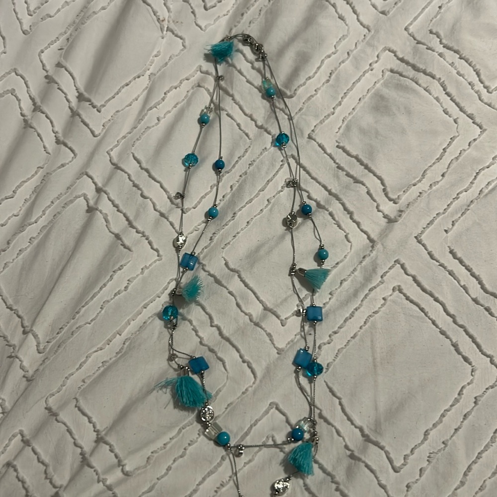 Long tassel wrap necklace